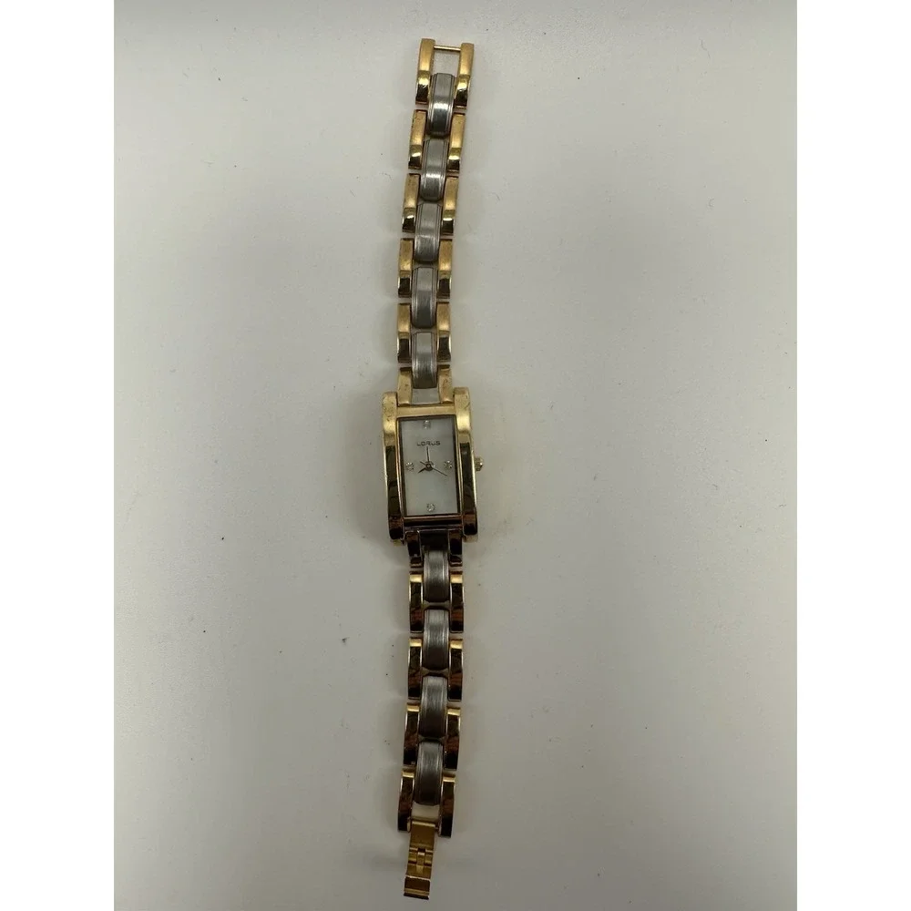 Lorus LR2113 New Battery Ladies Tank‎ MOP Watch 17MM 6